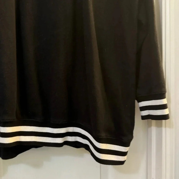 Torrid Long Sleeve Black & White Stripped Sweater - Picture 2 of 7